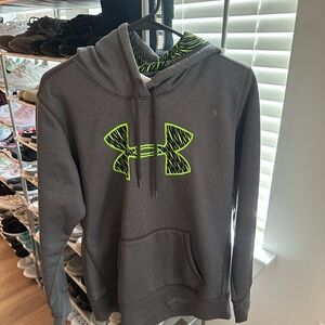 Under Armour Gray Hoodie with Neon Accents